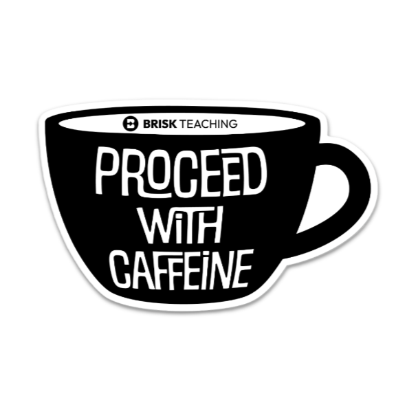 Proceed With Caffeine Bumper Sticker